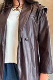 Benatar Pleat Shoulder Jacket Deep Burgundy